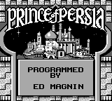 Prince of Persia (USA) Title Screen